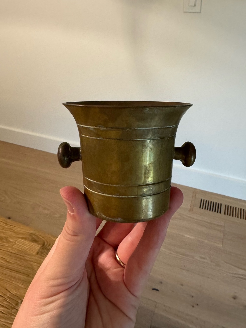 Vintage Brass Match Holder Object